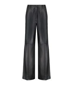 LOULOU STUDIO Pantalon Noro Large Cuir Noir