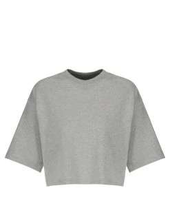 LOULOU STUDIO Tee-shirt Court Gupo Coton Gris