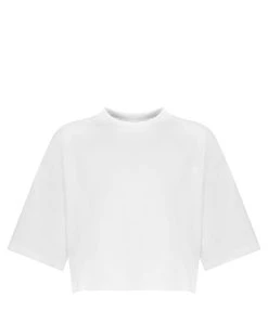 LOULOU STUDIO Tee-shirt Court Gupo Coton Blanc