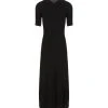 LOULOU STUDIO Robe Longue Maille Seron Soie Noir -ANINE BING Boutique loulo48245 pck20230130 1