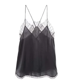 IRO Top Berwyn Soie Gris Foncé