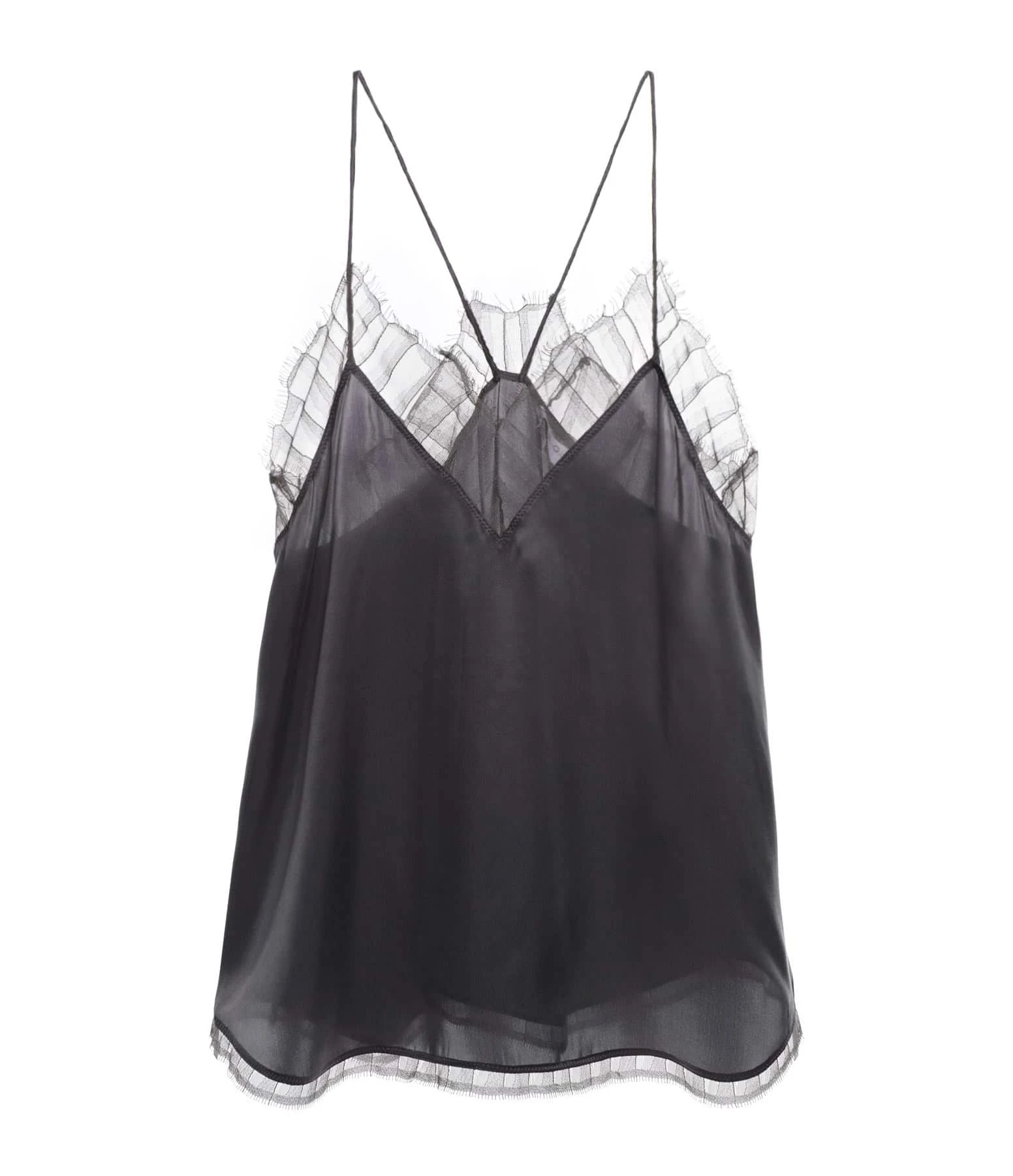 IRO Top Berwyn Soie Gris Foncé 3 IRO Top Berwyn Soie Gris Foncé