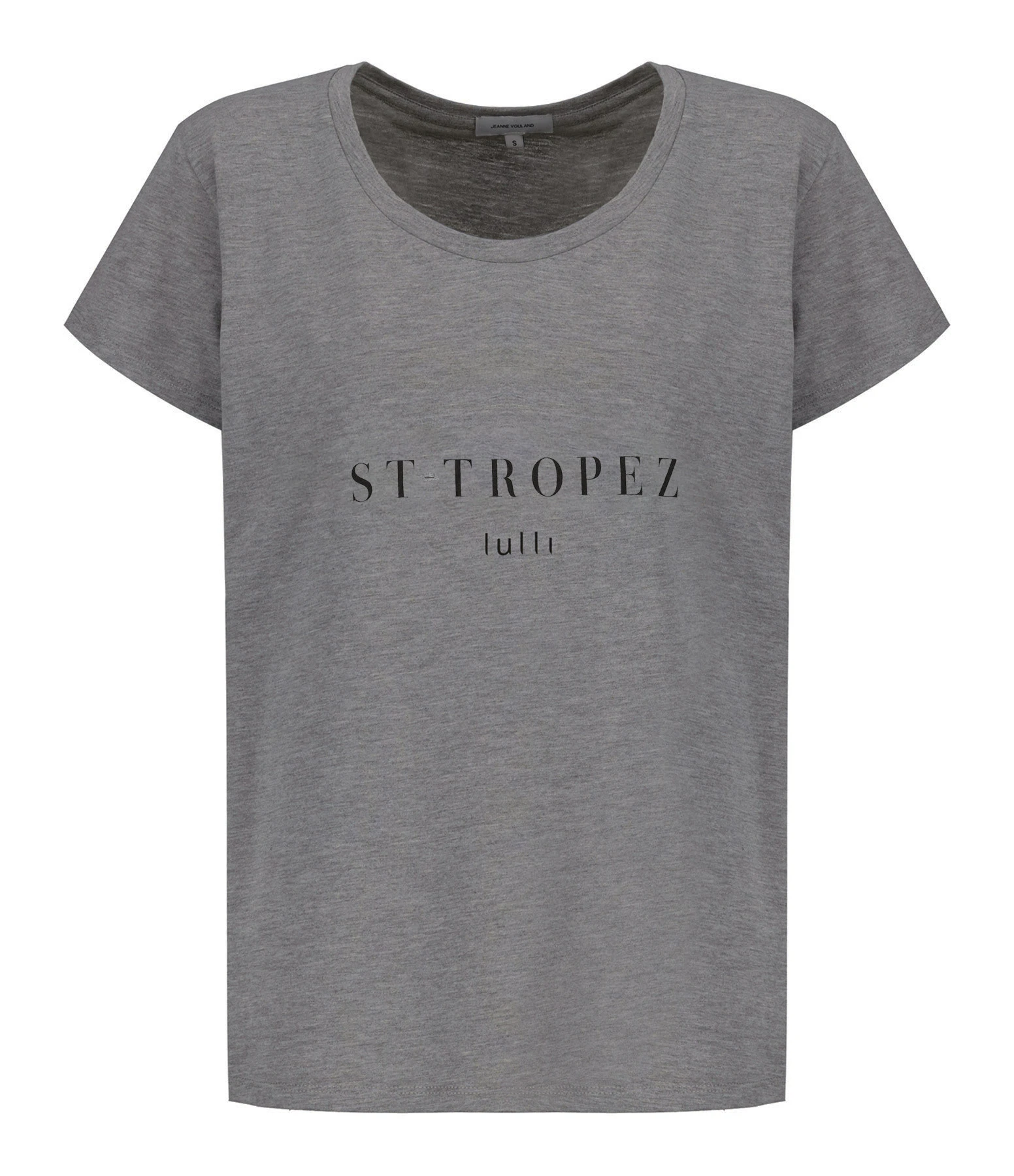 Tee-shirt Lulli St-Tropez Col Rond Coton Gris, Collaboration Jeanne Vouland X Lulli 3 Tee-shirt Lulli St-Tropez Col Rond Coton Gris, Collaboration Jeanne Vouland X Lulli