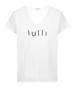 Tee-shirt Lulli Col V Coton Bio Blanc