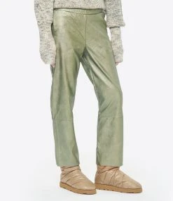 MAEVY MOUVEMENT LIBRE Pantalon Pantavegan Cuir Vegan Sauge -ANINE BING Boutique maevy look20221110 18 1