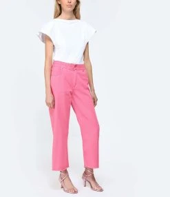 MAEVY MOUVEMENT LIBRE Pantalon Denim Rose Barbie 9 MAEVY MOUVEMENT LIBRE Pantalon Denim Rose Barbie -ANINE BING Boutique maevy look20230214 128