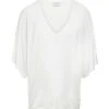 MAEVY MOUVEMENT LIBRE Top Col V Marie Bambou Blanc