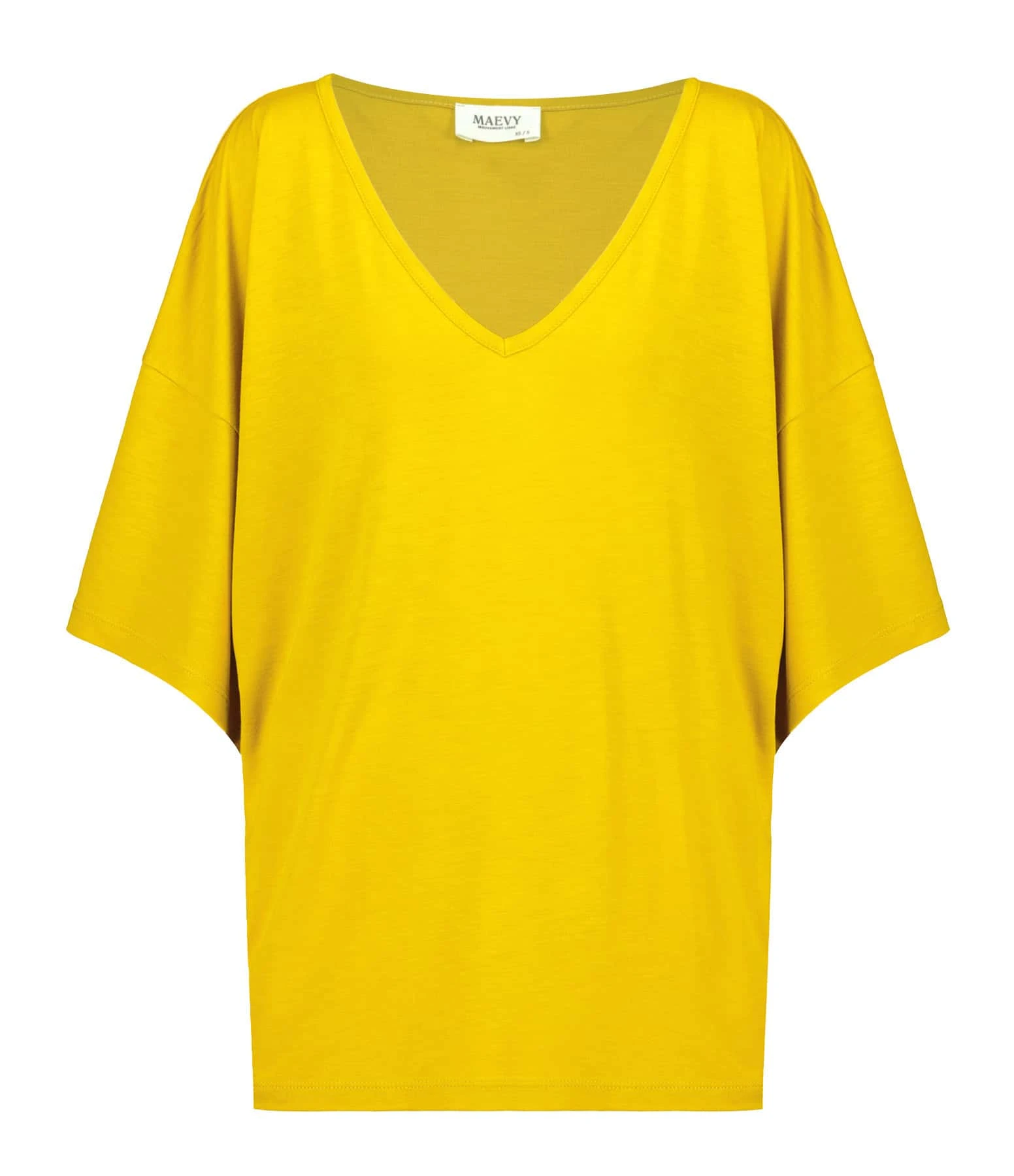 MAEVY MOUVEMENT LIBRE Top Col V Marie Bambou Tournesol 3 MAEVY MOUVEMENT LIBRE Top Col V Marie Bambou Tournesol