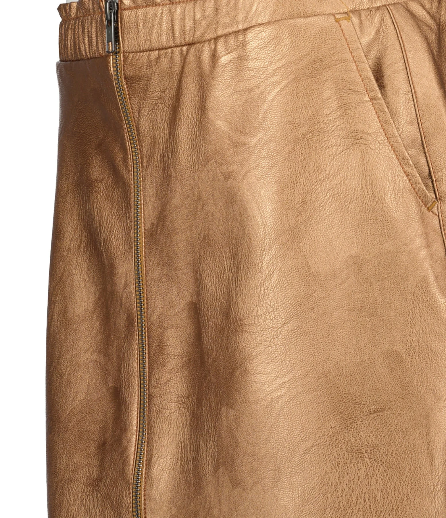 MAEVY MOUVEMENT LIBRE Jupe Vegan Cuir Cuivre 4 MAEVY MOUVEMENT LIBRE Jupe Vegan Cuir Cuivre – Image 2