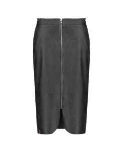 MAEVY MOUVEMENT LIBRE Jupe Vegan Cuir Noir