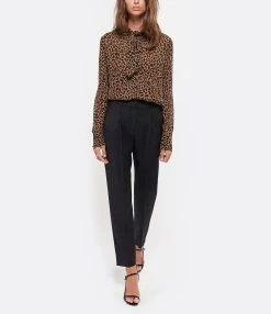 MAISON STANDARDS Pantalon à Pinces Laine Noir -ANINE BING Boutique maiso look20200603 398