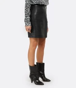 MAISON STANDARDS Jupe Cuir Noir -ANINE BING Boutique maiso look20201118 428
