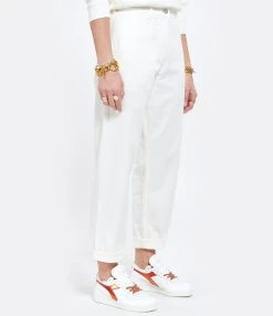 MAISON STANDARDS Pantalon Chino Bertine Coton Écru -ANINE BING Boutique maiso look20210331 231