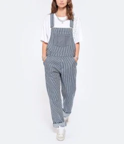 MAISON STANDARDS Salopette Berenice Coton Rayures Bleu -ANINE BING Boutique maiso look20210427 100