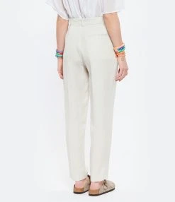 MAISON STANDARDS Pantalon Carotte Albin Lin Écru -ANINE BING Boutique maiso look20220316 134