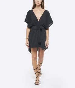 MAISON SAINT JULIEN Robe Empire Courte Coton Noir -ANINE BING Boutique maiso look20220615 104