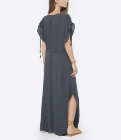 MAISON SAINT JULIEN Robe Alexandrie Longue Coton Midnight Blue -ANINE BING Boutique maiso look20220615 88 1