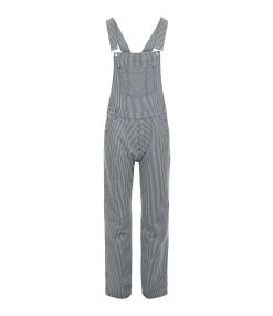 MAISON STANDARDS Salopette Berenice Coton Rayures Bleu