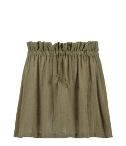 MAISON SAINT JULIEN Jupe Alexandrie Coton Kaki