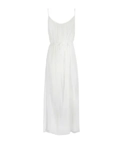 MAISON SAINT JULIEN Robe Palm Coton Blanc