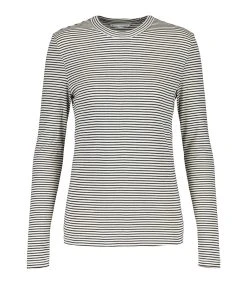 MAISON STANDARDS Tee-shirt Emannuella Rayures Noir Crème