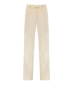 MAISON STANDARDS Pantalon Droit Velours Éloïse Écru