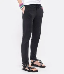 MAJESTIC FILATURES Pantalon Lin Noir 10 MAJESTIC FILATURES Pantalon Lin Noir -ANINE BING Boutique majes look20210203 151