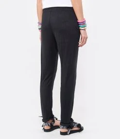 MAJESTIC FILATURES Pantalon Lin Noir 11 MAJESTIC FILATURES Pantalon Lin Noir -ANINE BING Boutique majes look20210203 153