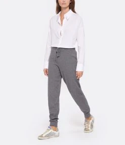 MAJESTIC FILATURES Pantalon Coton Organique Anthracité Chiné -ANINE BING Boutique majes look20220831 209