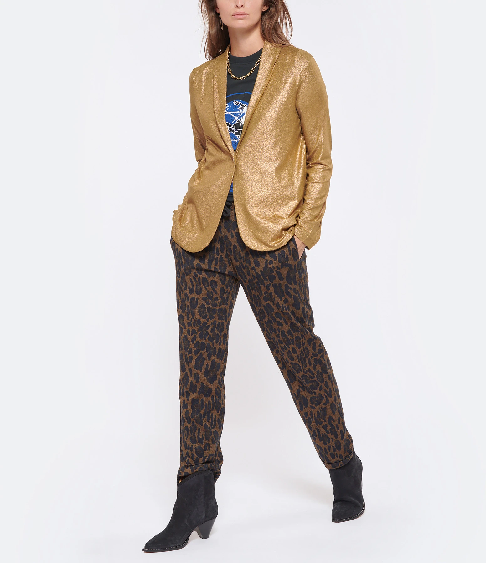 MAJESTIC FILATURES Pantalon Coton Léopard Camel 8 MAJESTIC FILATURES Pantalon Coton Léopard Camel – Image 6