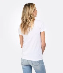 MAJESTIC FILATURES Tee-shirt Jamie Col Rond Coton Blanc -ANINE BING Boutique majes look20230111 224