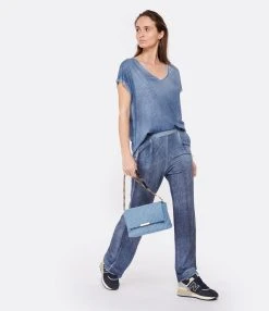 MAJESTIC FILATURES Pantalon Lin Océan -ANINE BING Boutique majes look20230126 472