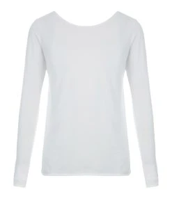 MAJESTIC FILATURES Tee-shirt Manches Longues Col Bateau Blanc