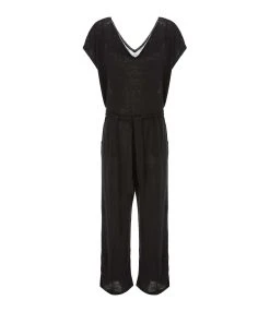 MAJESTIC FILATURES Combinaison Lin Noir