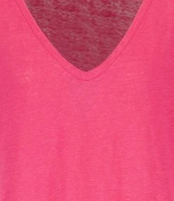 MAJESTIC FILATURES Tee-shirt Col V Lin Flamingo 8 MAJESTIC FILATURES Tee-shirt Col V Lin Flamingo -ANINE BING Boutique majes51492 pck20230110 2