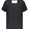 MAJESTIC FILATURES Tee-shirt Col Rond Lin Noir