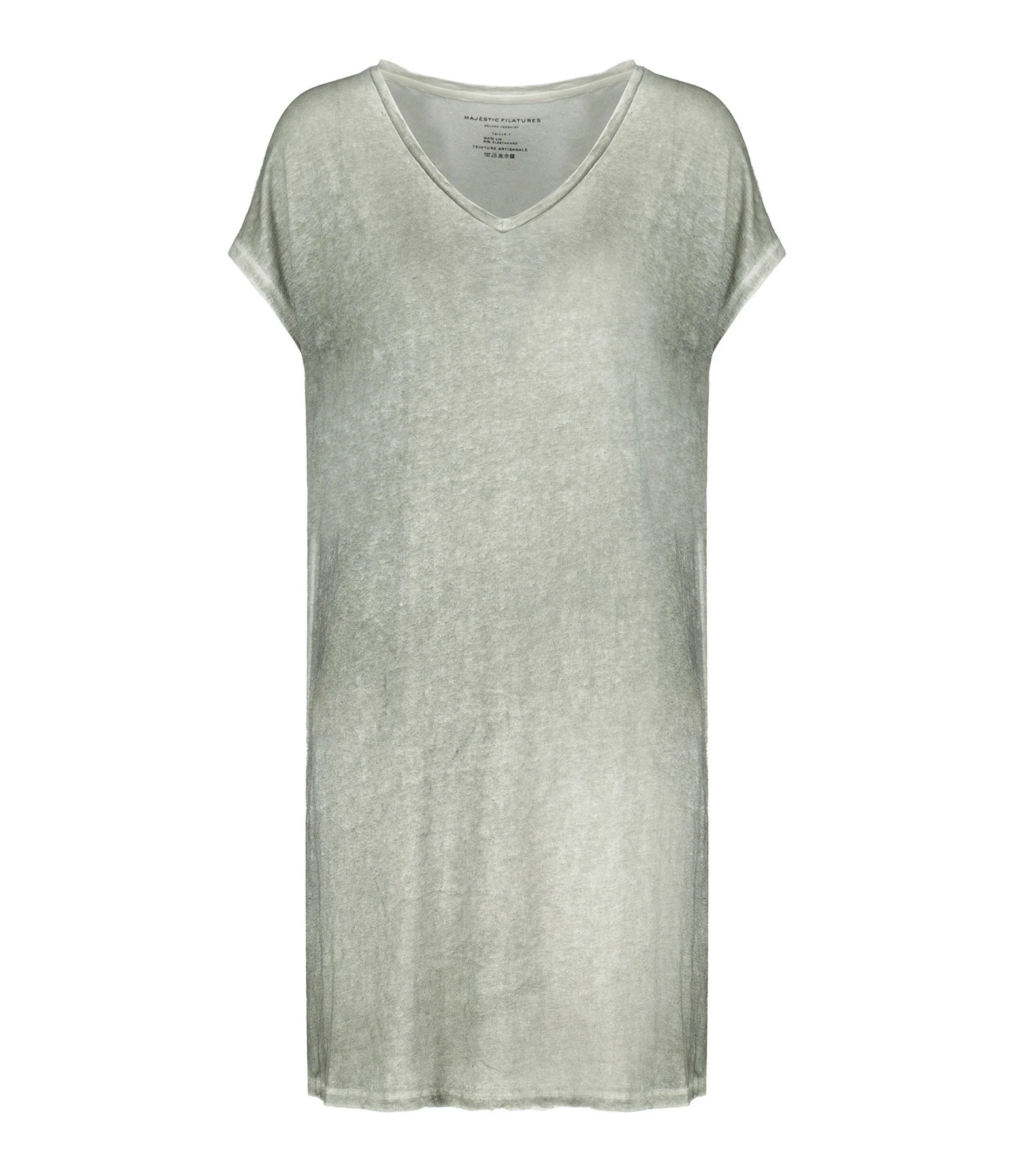 MAJESTIC FILATURES Robe Lin Kaki 3 MAJESTIC FILATURES Robe Lin Kaki