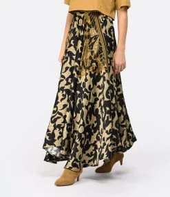 Mes Demoiselles Jupe Ainara Noir Beige -ANINE BING Boutique mesde look20221206 432