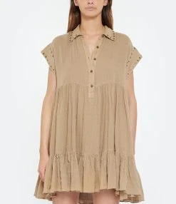 Mes Demoiselles Robe Gamine Lin Sable -ANINE BING Boutique mesde look20230228 310