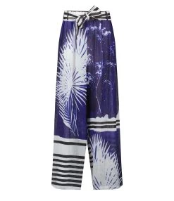 Mes Demoiselles Pantalon Cilos Lin Bleu