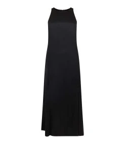LOULOU STUDIO Robe Midi Mina Soie Noir