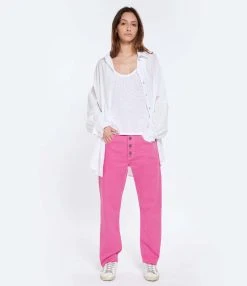 MIRA MIKATI Jean Broderie Coton Rose 17 MIRA MIKATI Jean Broderie Coton Rose -ANINE BING Boutique mirad look20230203 110