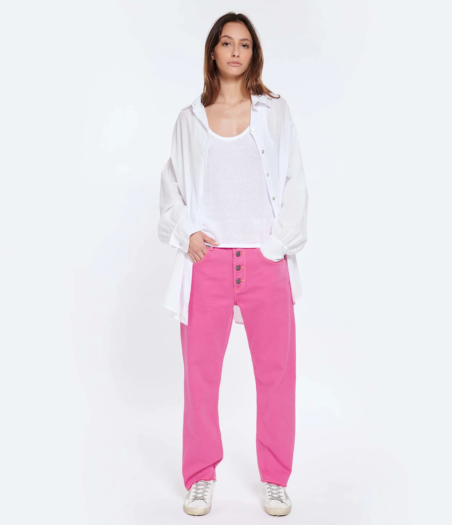 MIRA MIKATI Jean Broderie Coton Rose 10 MIRA MIKATI Jean Broderie Coton Rose – Image 8