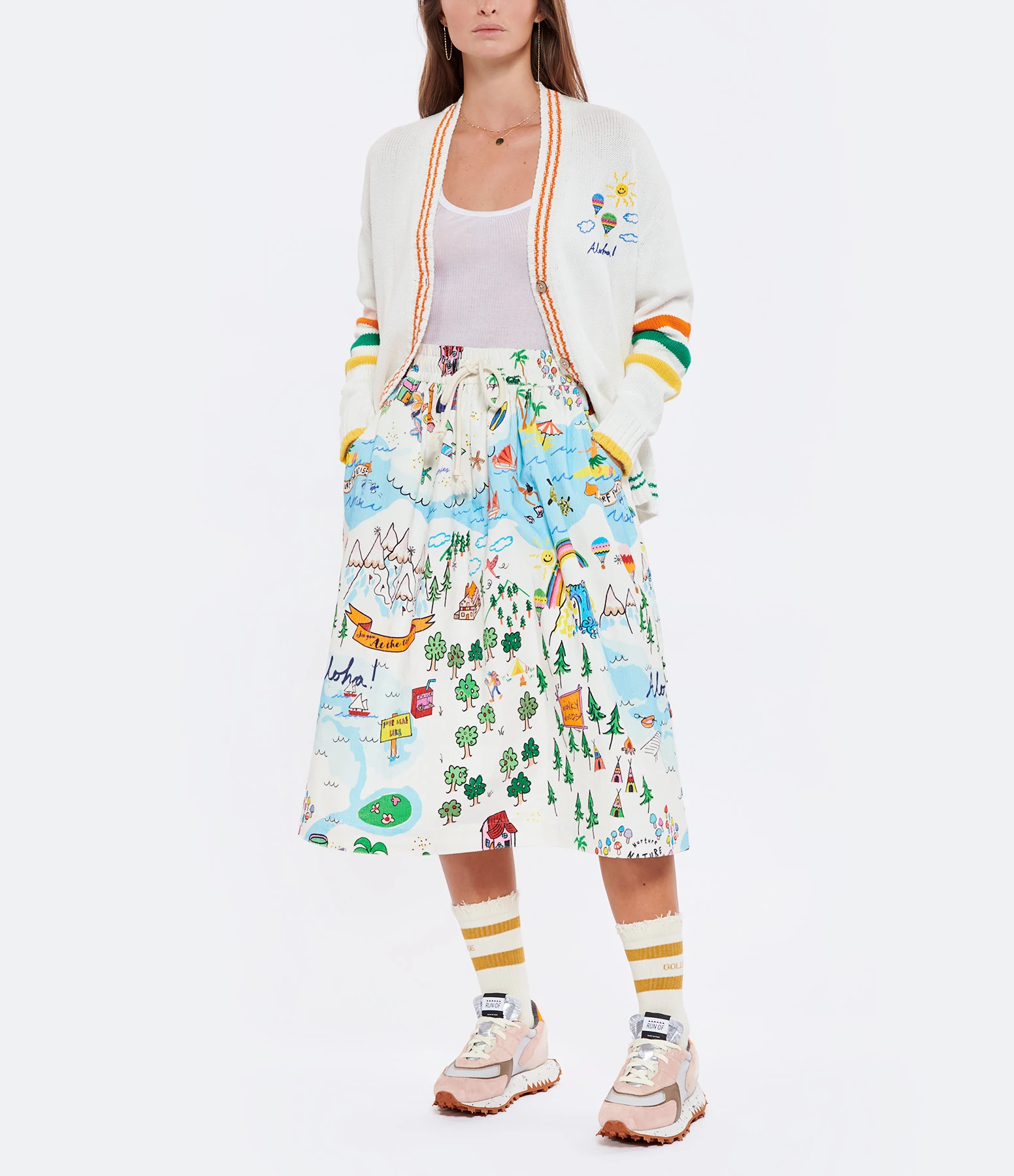 MIRA MIKATI Jupe Coton Multicolore 9 MIRA MIKATI Jupe Coton Multicolore – Image 7