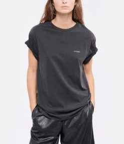 Maison Labiche Tee-shirt Popincourt Amour Coton Biologique Gris -ANINE BING Boutique mlabi look20210831 146 1