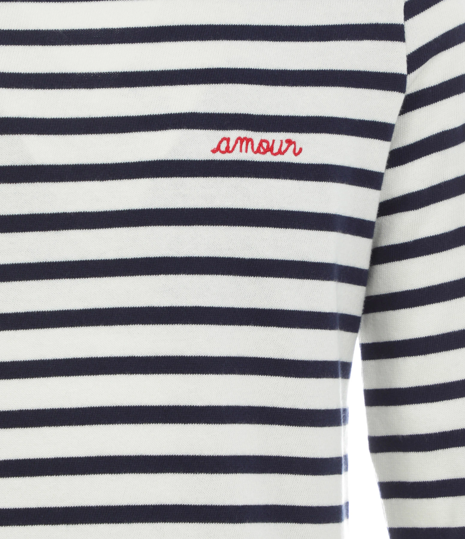 Maison Labiche Tee-shirt Amour Coton Biologique Ivoire Bleu Navy 4 Maison Labiche Tee-shirt Amour Coton Biologique Ivoire Bleu Navy – Image 2