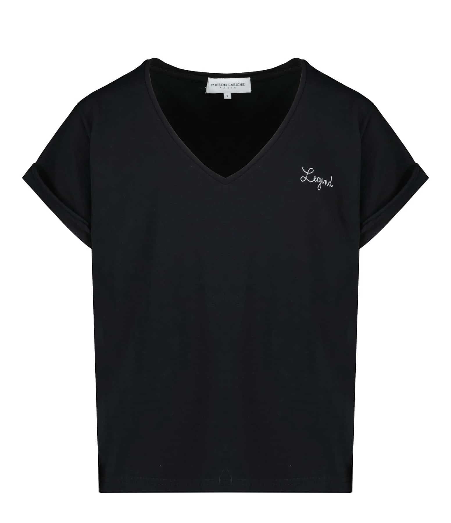 Maison Labiche Tee-shirt Col V Legend Coton Biologique Noir 3 Maison Labiche Tee-shirt Col V Legend Coton Biologique Noir