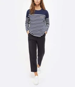 MARGAUX LONNBERG Pantalon Anatole Laine Vierge Navy -ANINE BING Boutique mlonn look20201027 121