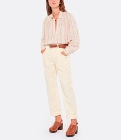 MARGAUX LONNBERG Pantalon Cooper Coton Écru 20 MARGAUX LONNBERG Pantalon Cooper Coton Écru -ANINE BING Boutique mlonn look20220727 408