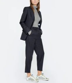 MARGAUX LONNBERG Pantalon Anatole Laine Vierge Navy -ANINE BING Boutique mlonn look20221004 104